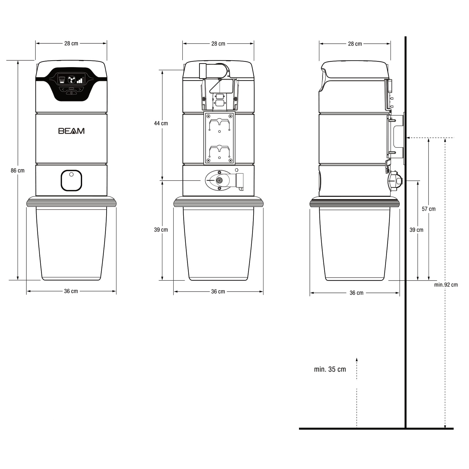 Odkurzacz centralny BEAM Alliance 625SBE z zestawem Progression - obrazek 6